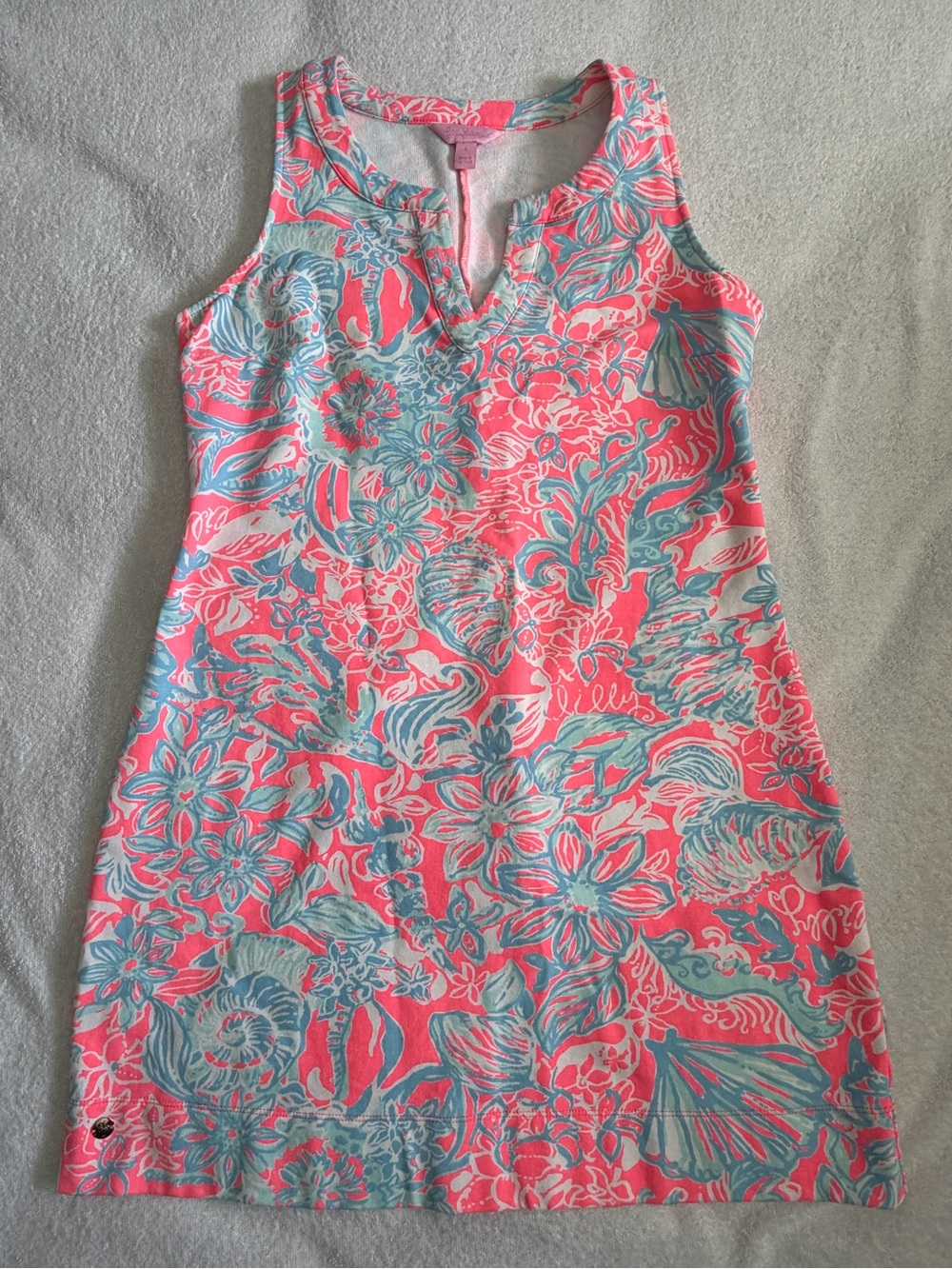 Lilly Pulitzer Summer Siren Pink Floral Estrada Mini Shift Sun Dress Size Small